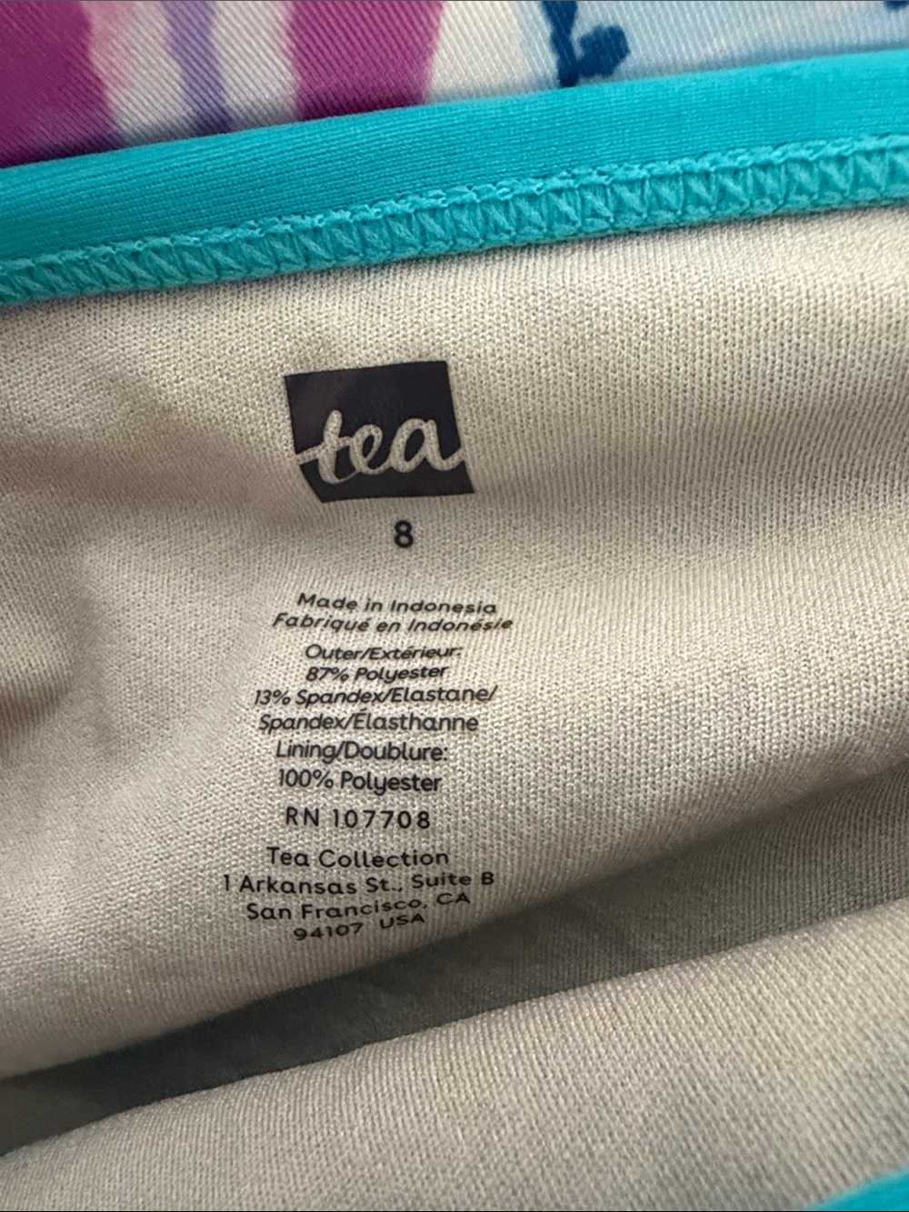 Tea Collection Turquoise & Multicolor Butterfly Tankini Set - Picture 2 of 9